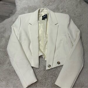 Zara Women's Cream Blazer Jacket